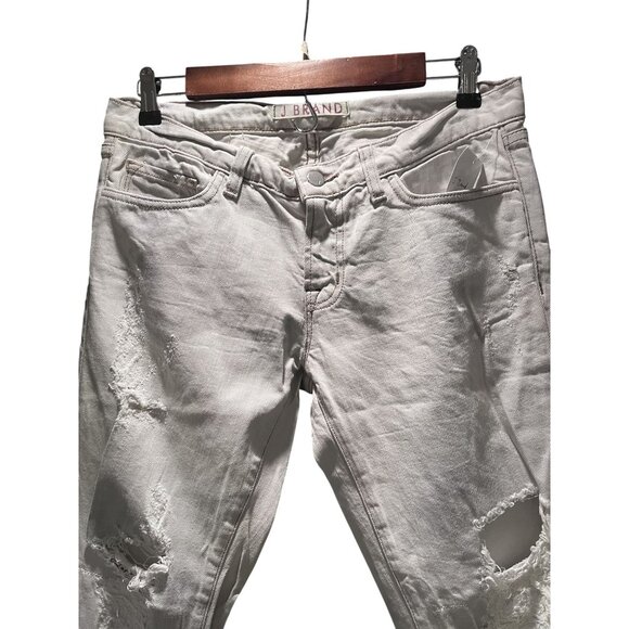 J Brand Womens 27 Low Rise Pencil Leg Distressed Skinny Jeans TALL Zombie Gray D - Picture 4 of 8